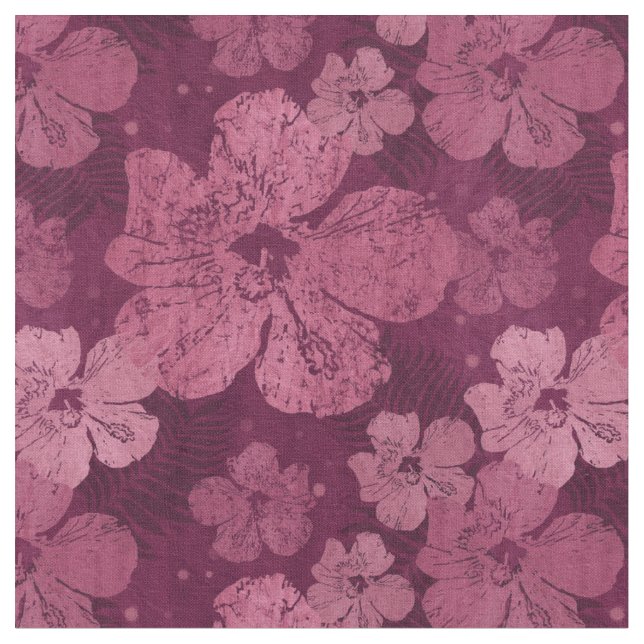 Tecido Batik cor-de-rosa das flores do hibiscus (Detalhe)