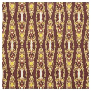 Tecido Batik tribal - castanho chocolate e bege