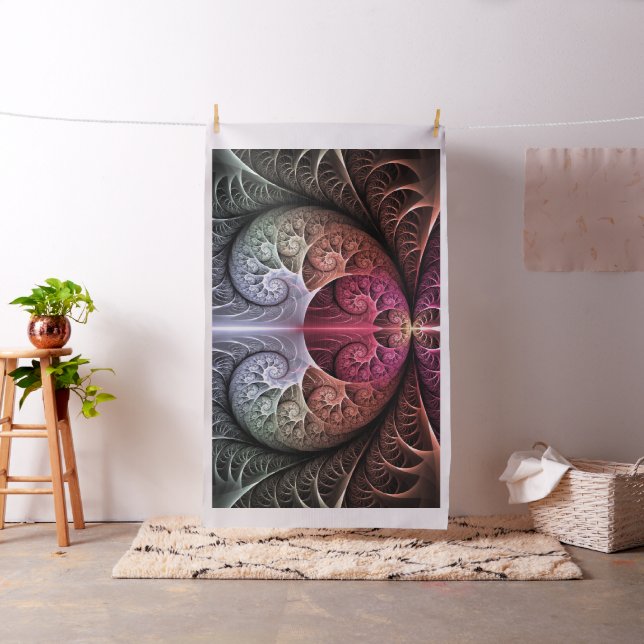 Tecido Batimento cardíaco, Arte fractal abstrata surreal  (In Situ)