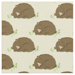 Tecido Bear Watercolor Baby Nurserland Animal