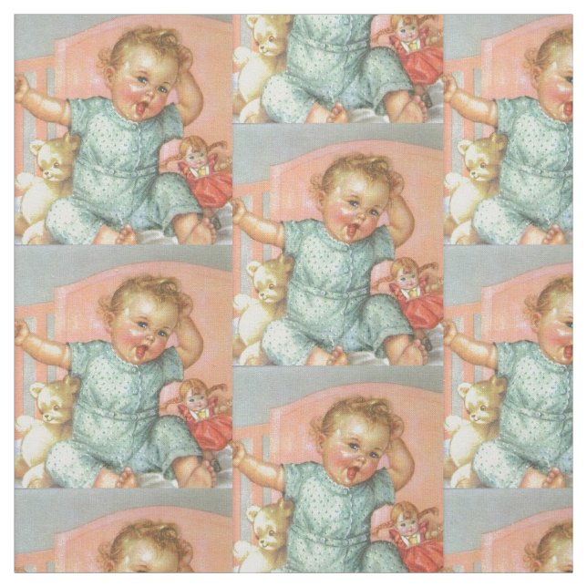 Tecido Bebê e brinquedos do vintage (Modelo)