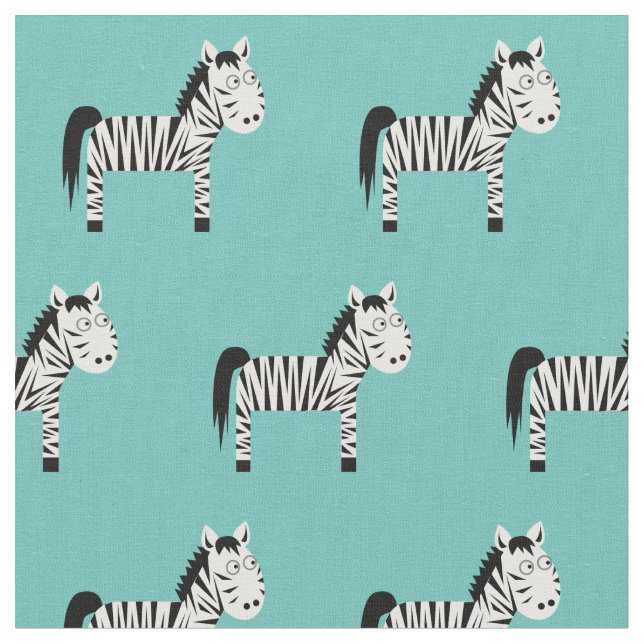 Tecido Bebê Menino Zebra Fofo Berçário Azul (Detalhe)