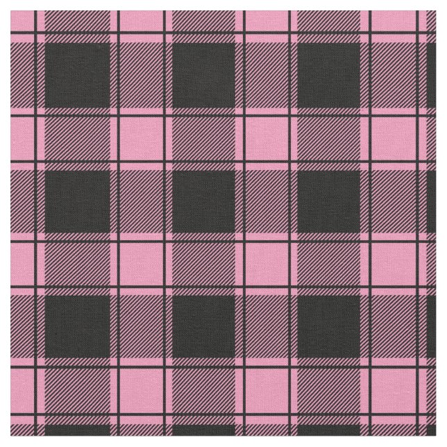 Tecido Bebê Rosa e Xadrez de Búfalo Preto (Detalhe)