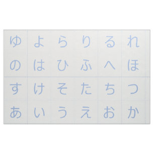 Tecido Bebês Hiragana de 3,75" encara Segaiha Azul