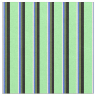 Tecido bege, azul real, verde-oliva escuro, preto e verde