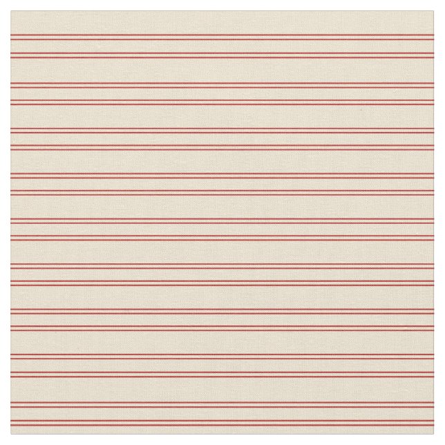 Tecido Beige e Padrão Vermelho de Stripes (Detalhe)