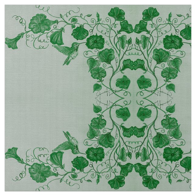Tecido Beija-flor Verde de Março (Modelo)