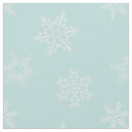 Tecido Belo Bebê Azul Flocos de Neve Padrão de Natal
