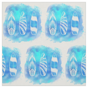 Tecido Belo Blue Watercolor Água Surtos Artes