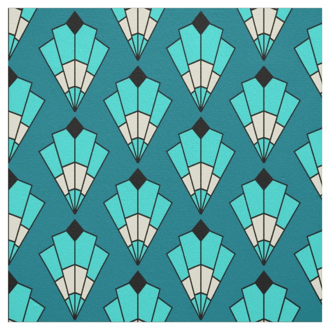 Tecido Belo Deco de Arte Azul Padrão (Modelo)