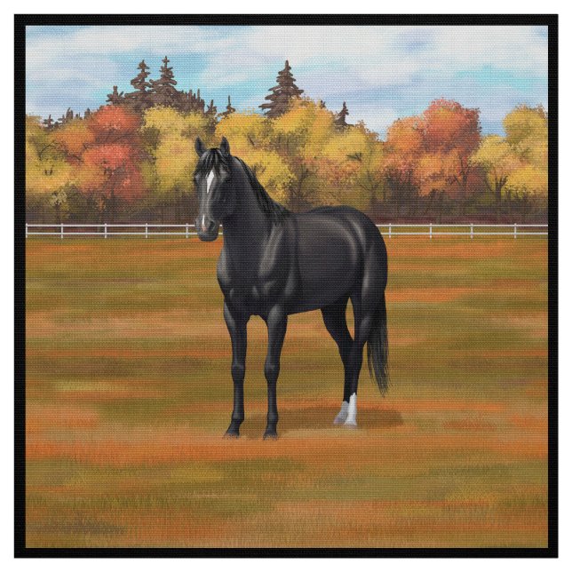 Tecido Belo Estalão de Cavalo do Quarto Negro (Modelo)