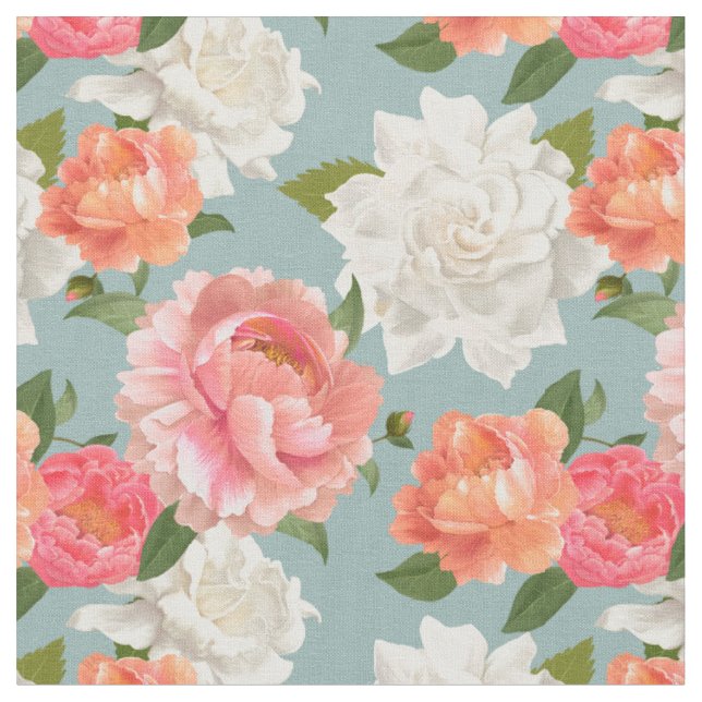 Tecido Belo Padrão Floral (Detalhe)