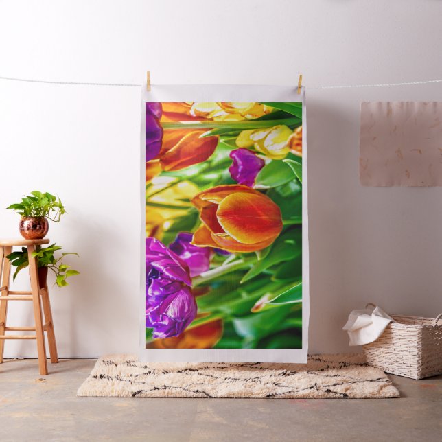 Tecido Belos Flores De Tulipas Em Primavera (In Situ)