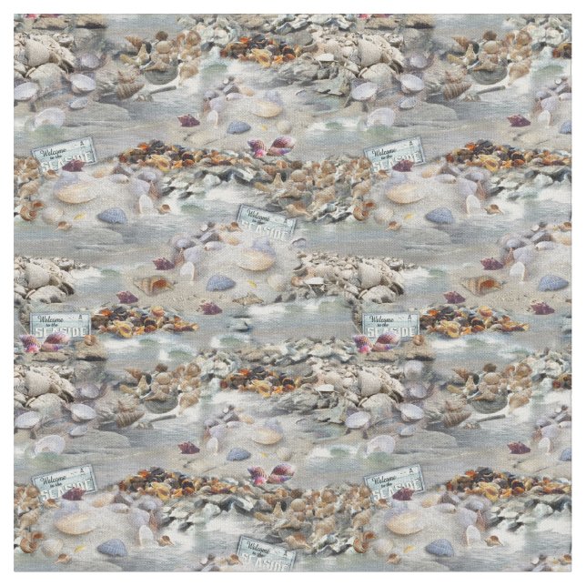 Tecido Bem-vindos à praia (Detalhe)