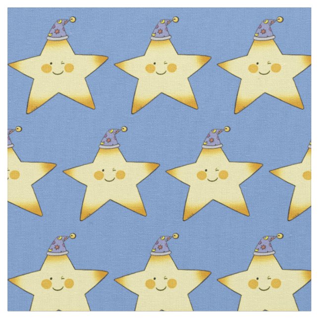 Tecido berçário amarelo pequeno da estrela do bebê da (Detalhe)
