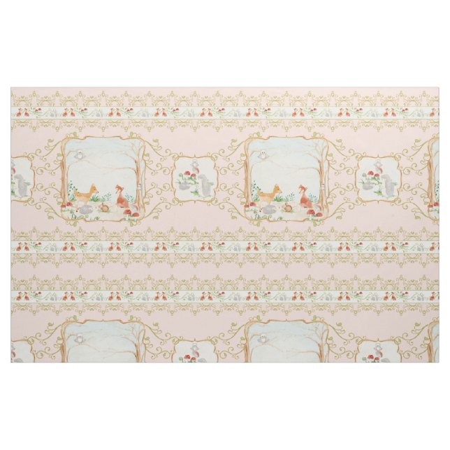 Tecido Berçário do bebé das criaturas do conto de fadas (Fat Quarter)
