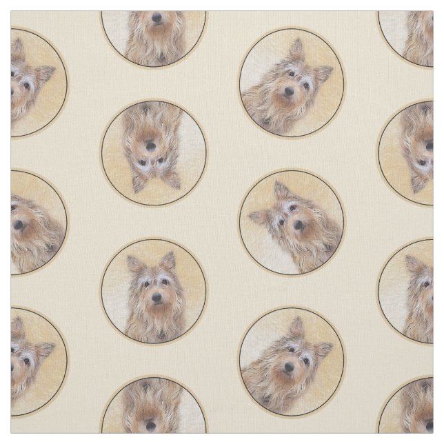 Tecido Berger Picard Shepherd Dark Fawn Pintura de Cão (Modelo)