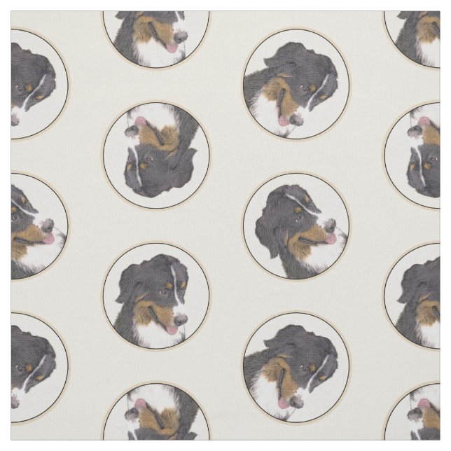 Tecido Bernese Mountain Dog Berner Pintura Pet Art (Modelo)