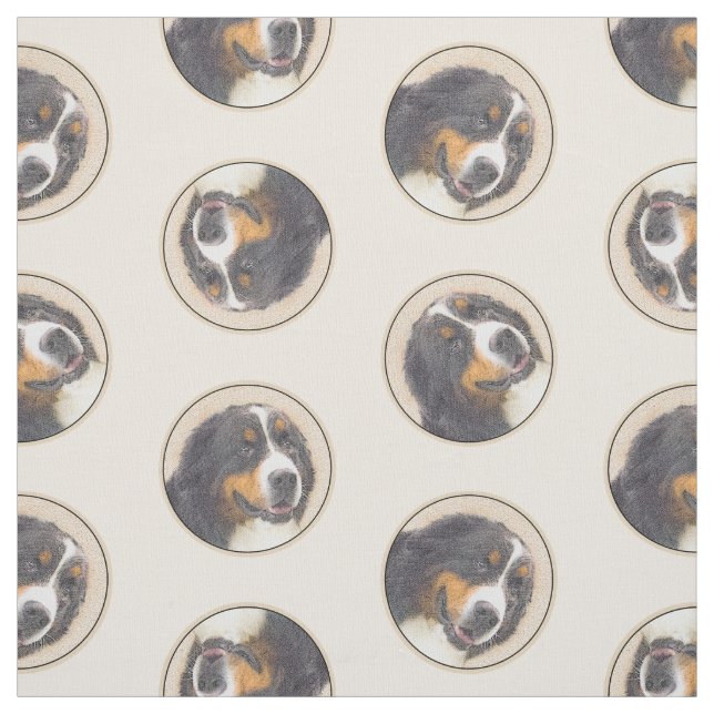 Tecido Bernese Mountain Dog Berner Pintura Pet Art (Modelo)