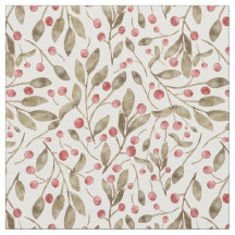 Berries e Botânicos de Aquarelas de Natal