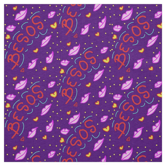 Tecido besos background beija fundo roxo (Modelo)