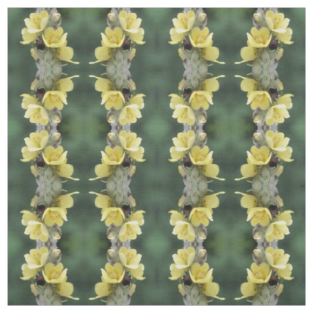 Tecido Besouro Na Flor Mullein Selvagem (Modelo)