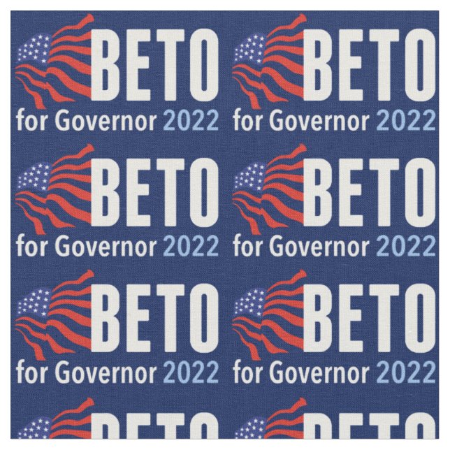 Tecido Beto para Governador 2022 Bandeira Azul de Eleição (Detalhe)