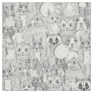 Tecido bichos transversais loucos do ponto