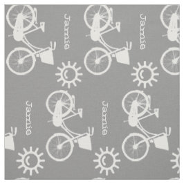 Tecido Bicicleta Solar Padrão de Cinza Moderna Personaliz