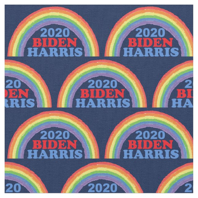 Tecido Biden Harris 2020 Rainbow (Detalhe)