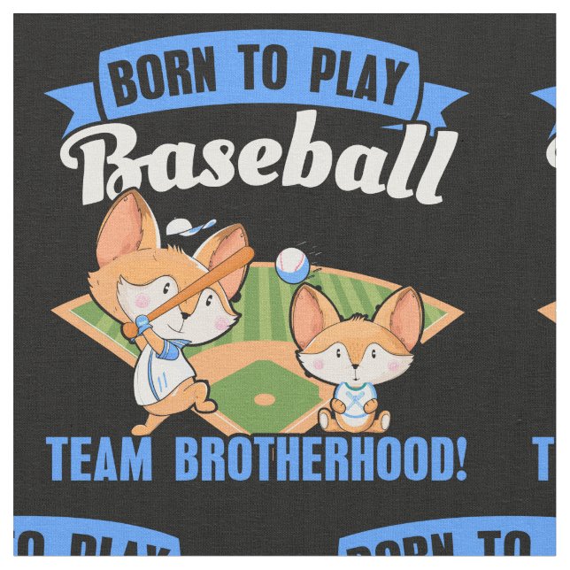 Tecido Big Brother Little Brother - Jogadores de baseball (Detalhe)