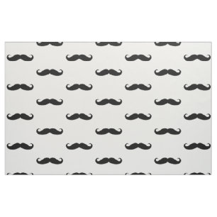 Tecido Bigode preto ondulado engraçado