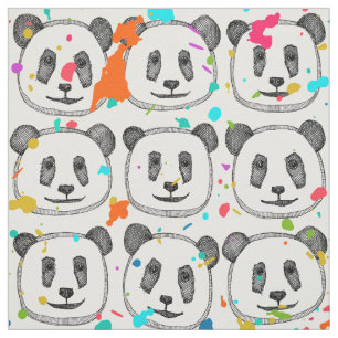 Tecido biscoitos panda pop splatter