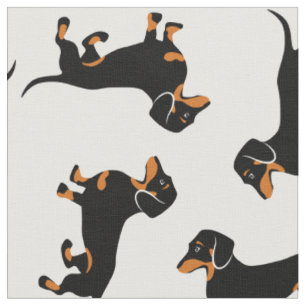 Tecido Black and Tan Dachshances