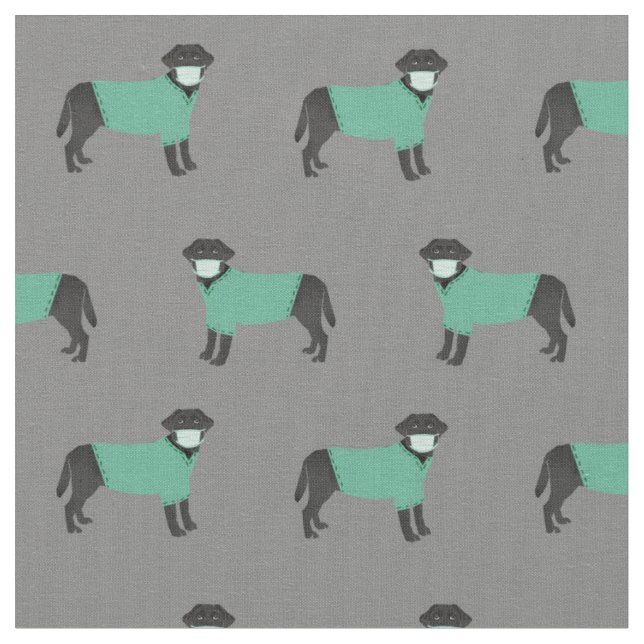 Tecido Black Labrador em cinzas (Detalhe)