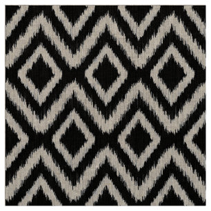 Tecido Black Tribal Ikat Chevron