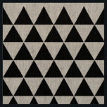 Tecido Black White Modern Geométrico Decor Linen<br><div class="desc">Padrão de triângulos personalizado, moderno, geométrico, legal, preto e branco, belo e angustiado acabamento luxuoso e leve e durável, tecido Linen Natural, para completar o seu projeto DIY, sustentolster os seus móveis ou criar o seu próprio roupa. Você pode mudar o tipo de tecido, e escolher entre: Algodão Composto, Algodão...</div>