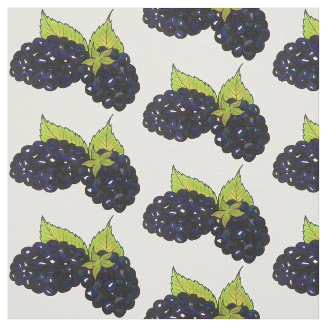 Tecido Blackberry Bush Summer Blackberry Berry (Modelo)