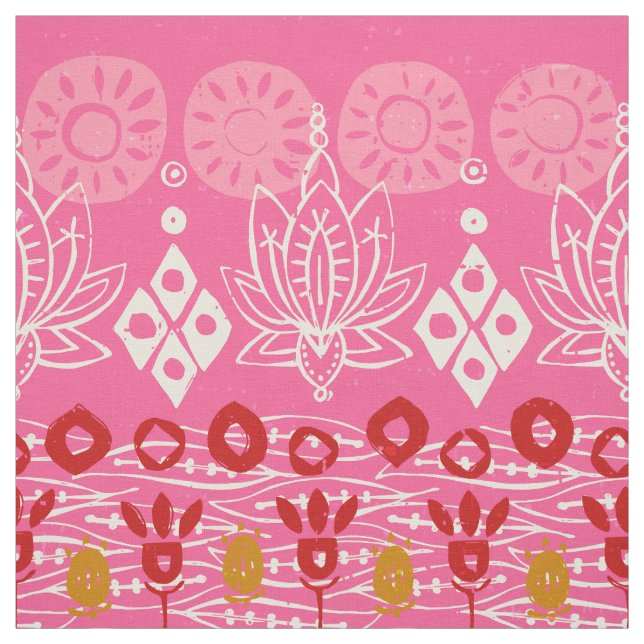 Tecido bloco de lotus rosa (Modelo)