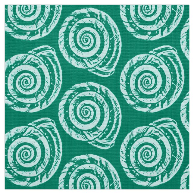 Tecido Bloco de Spiral Impressão, Turquesa e Aqua (Modelo)