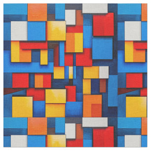 Tecido Blocos abstratos coloridos