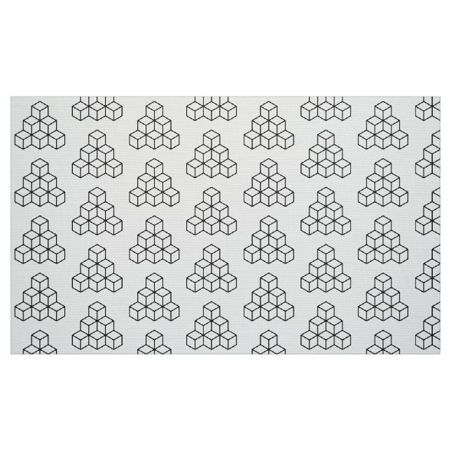 Tecido Blocos Geométricos - Preto (Fat Quarter)