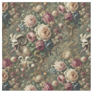 Tecido Bloomias chicoteadas pela língua - Azulejo clássic