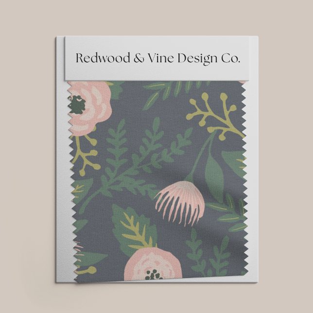 Tecido Blooms à meia-noite (Criador carregado)