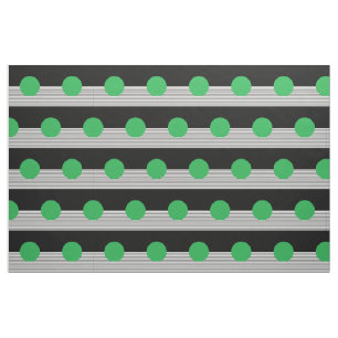 Tecido Bloqueio Branco Preto e Círculo Verde