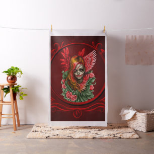 Tecido Blossom Gótico, o anjo das rosas.
