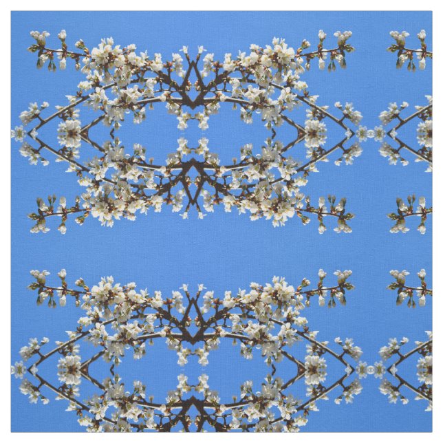 Tecido Blossomas de cereja branca primavera (Modelo)
