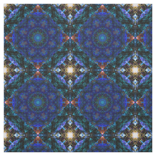 Tecido Blue Angel Kaleidoscópio Punch, (Modelo)