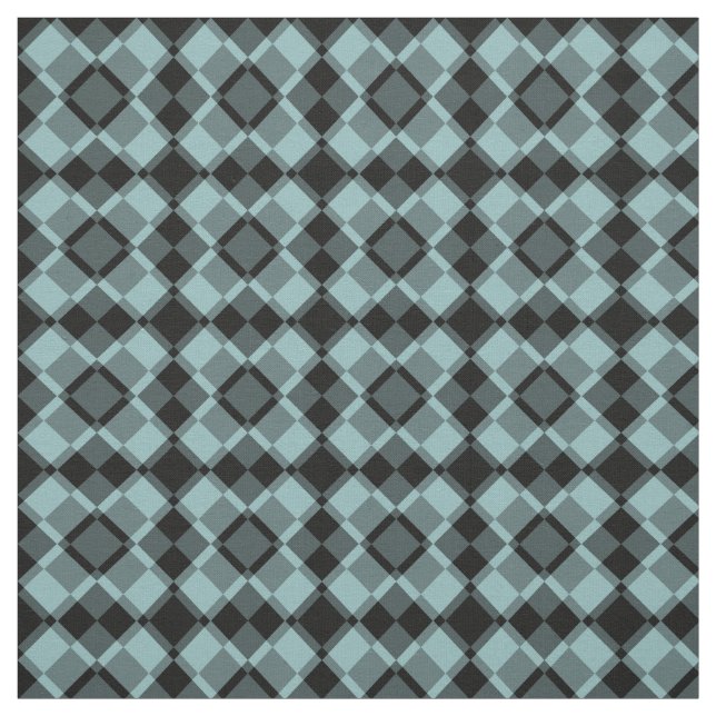 Tecido Blue Black Checker Argyle Pattern (Modelo)