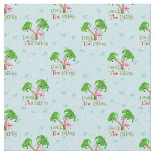 Tecido Blue Deck Os Palms Tropicais De Natal Flami